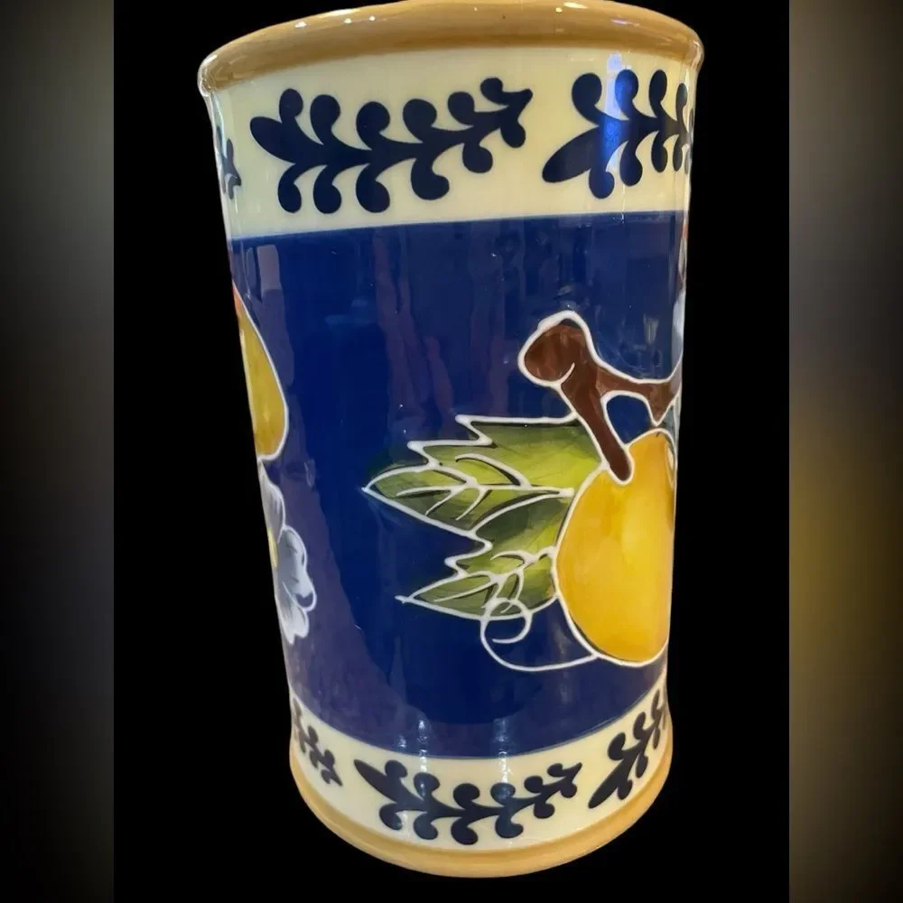 BLUE SKY CERAMIC LEMON LARGE‎ CANISTER
